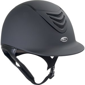 IRH IR4G Matte Black Finish & Matte Black Vent Riding Helmet, Medium