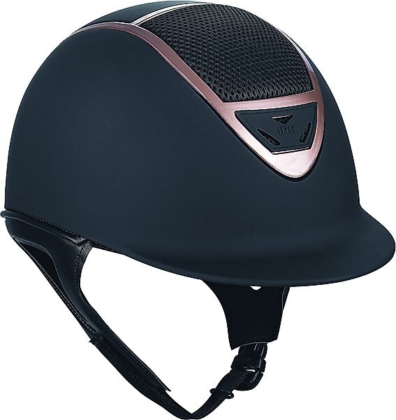 IRH XLT Matte Black Finish & Rose Gold Frame Riding Helmet, Medium slide 1 of 1