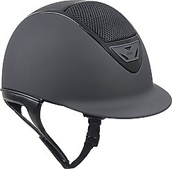 IRH XLT Matte Black Finish & Gloss Black Frame Riding Helmet, Small