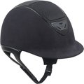 IRH IR4G XLT Black Amara Suede & Gloss Black Frame Riding Helmet, Large