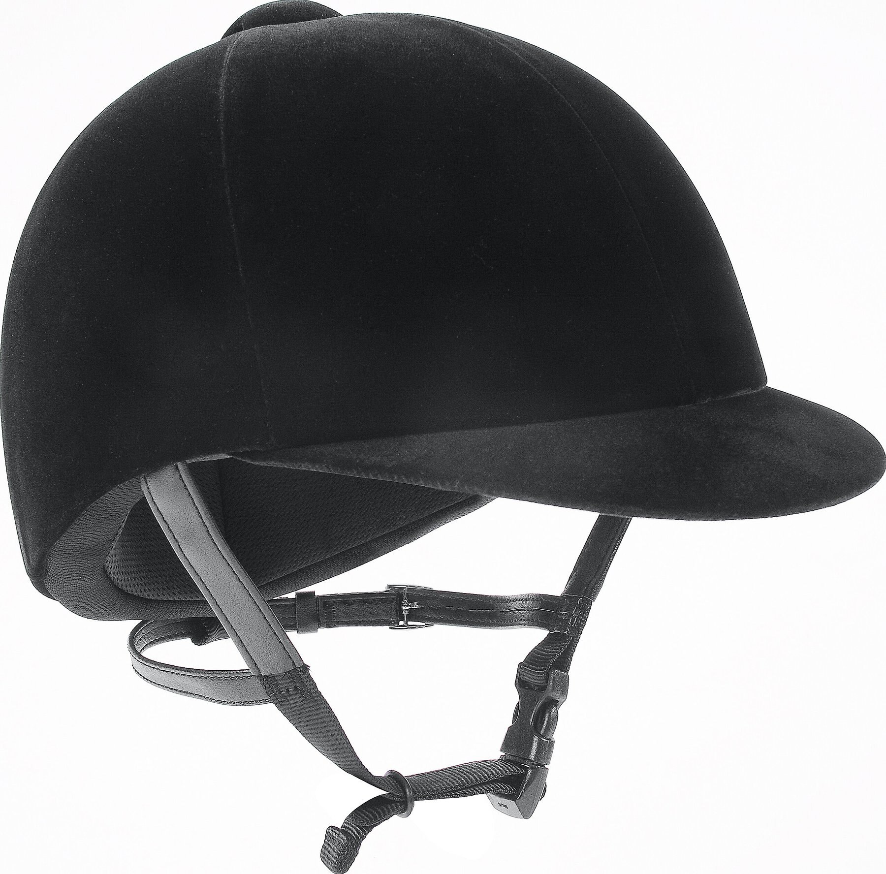 black velvet horse riding helmet