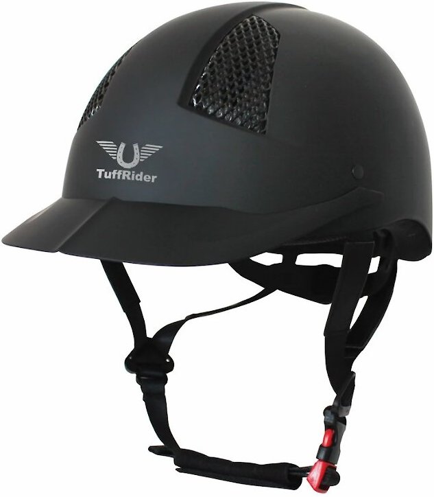 TUFFRIDER Carbon Fiber Shell Horse Riding Helmet, Large