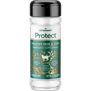 Veterinary Select Protect Healthy Skin & Coat Probiotic Cat Supplement, 2.12-oz jar