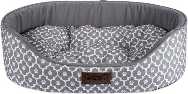 DII Oval Dog & Cat Bed, Lattice Gray slide 1 of 8