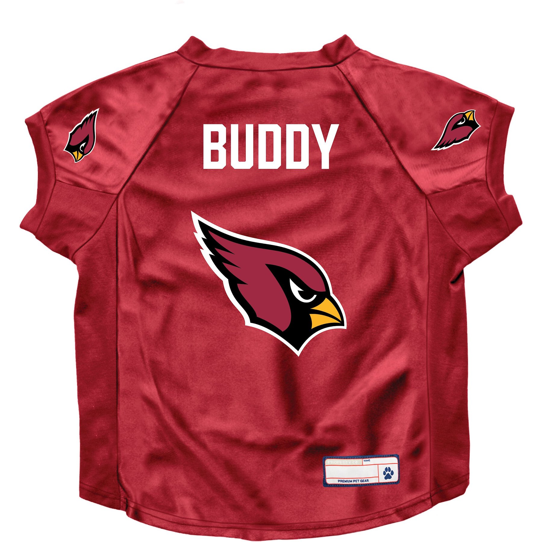 Littlearth NFL Personalized Stretch Dog & Cat Jersey, Arizona Cardinals, Big Dog