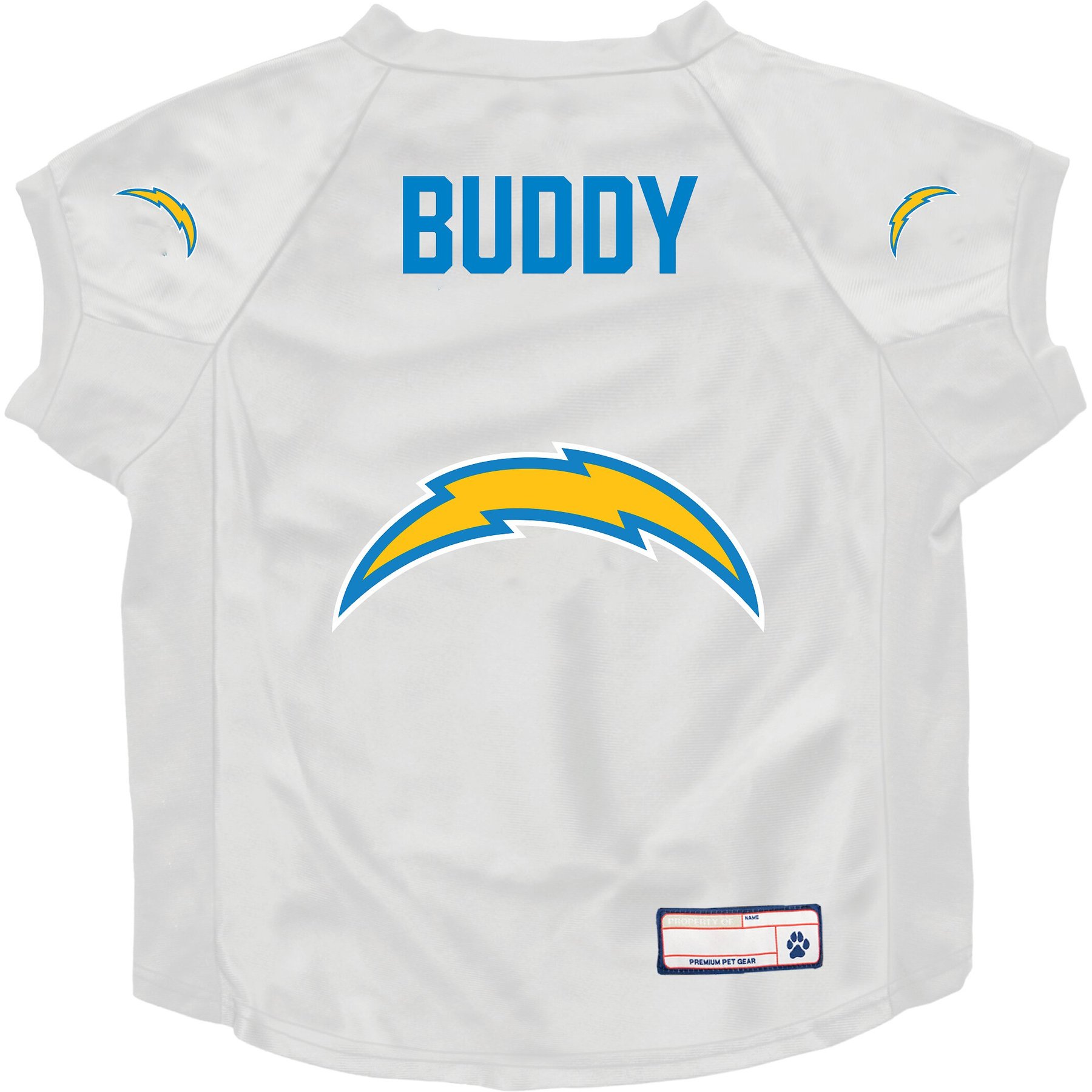 Littlearth NFL Personalized Stretch Dog & Cat Jersey, Los Angeles Chargers, Big Dog