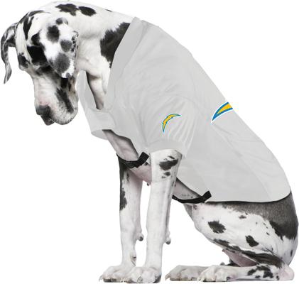 Show full view: Littlearth NFL Personalized Stretch Dog & Cat Jersey, Los Angeles Chargers, Big Dog slide 3 of 8