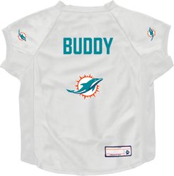 Littlearth NFL Personalized Stretch Dog & Cat Jersey, Miami Dolphins, Big Dog slide 1 of 6