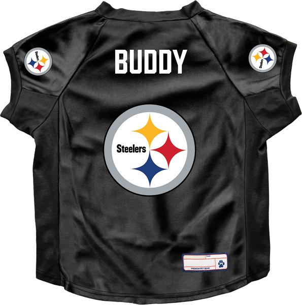 Littlearth NFL Personalized Stretch Dog & Cat Jersey, Pittsburgh Steelers, Big Dog slide 1 of 7