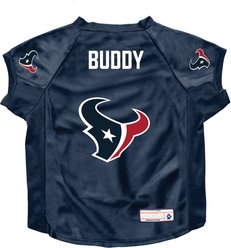 Littlearth NFL Personalized Stretch Dog & Cat Jersey, Houston Texans, Big Dog