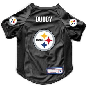 Littlearth NFL Personalized Stretch Dog & Cat Jersey, Pittsburgh Steelers, X-Small