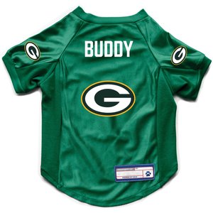 Littlearth NFL Personalized Stretch Dog & Cat Jersey, Green Bay Packers, Medium