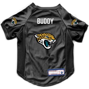 Littlearth NFL Personalized Stretch Dog & Cat Jersey, Jacksonville Jaguars, Medium
