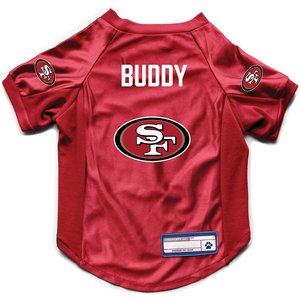 Littlearth NFL Personalized Stretch Dog & Cat Jersey, San Francisco 49ers, X-Small