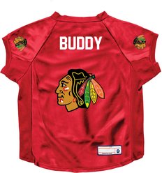 Littlearth NHL Personalized Stretch Dog & Cat Jersey, Chicago Blackhawks, Big Dog