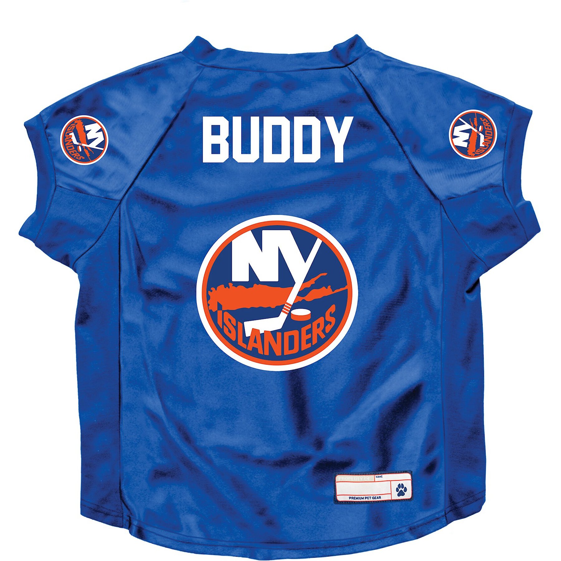 Littlearth NHL Personalized Stretch Dog & Cat Jersey, New York Islanders, Big Dog