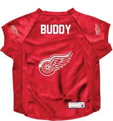 Littlearth NHL Personalized Stretch Dog & Cat Jersey, Detroit Red Wings, Big Dog slide 1 of 4