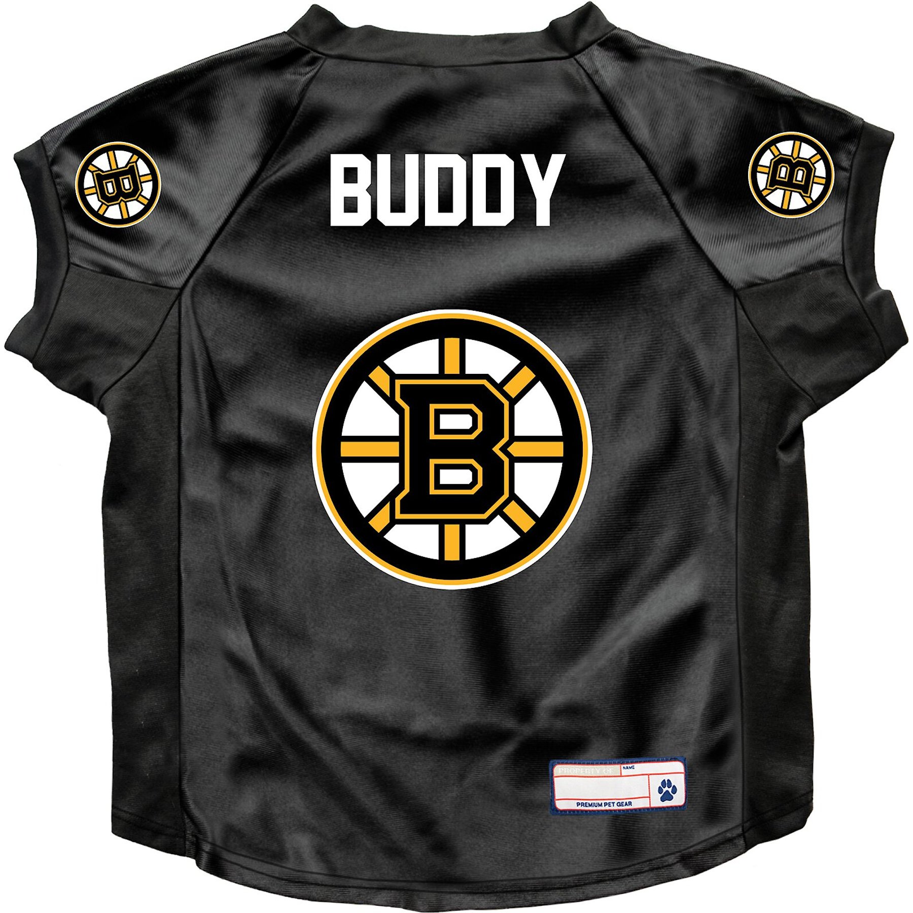 Littlearth NHL Personalized Stretch Dog & Cat Jersey, Boston Bruins, Big Dog
