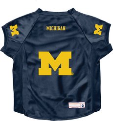 Littlearth NCAA Stretch Dog & Cat Jersey, Michigan Wolverines, Big Dog