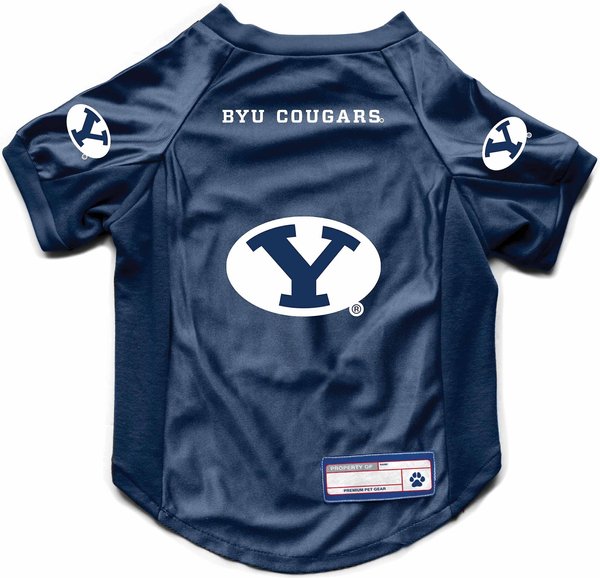 Littlearth NCAA Stretch Dog & Cat Jersey, BYU Cougars, X-Small slide 1 of 7