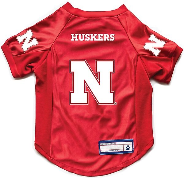 Littlearth NCAA Stretch Dog & Cat Jersey, Nebraska Horn huskers, Large slide 1 of 7