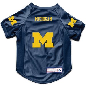 Littlearth NCAA Stretch Dog & Cat Jersey, Michigan Wolverines, Large