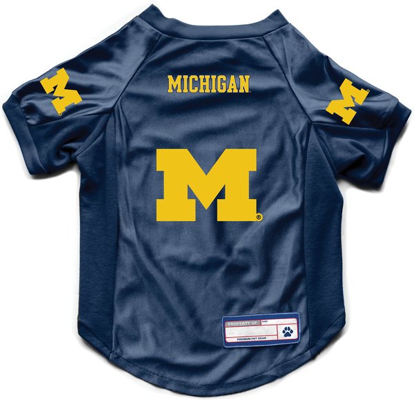 Littlearth NCAA Stretch Dog & Cat Jersey, Michigan Wolverines, Small slide 1 of 7