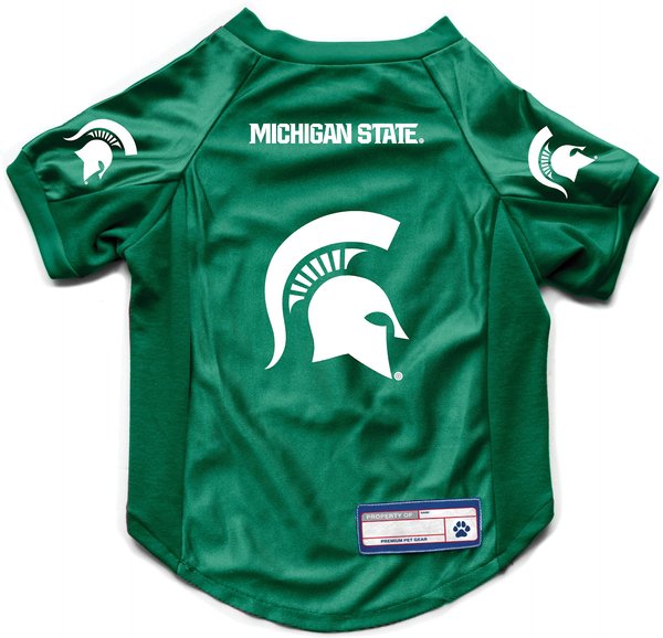 Littlearth NCAA Stretch Dog & Cat Jersey, Michigan State Spartans, Medium slide 1 of 7