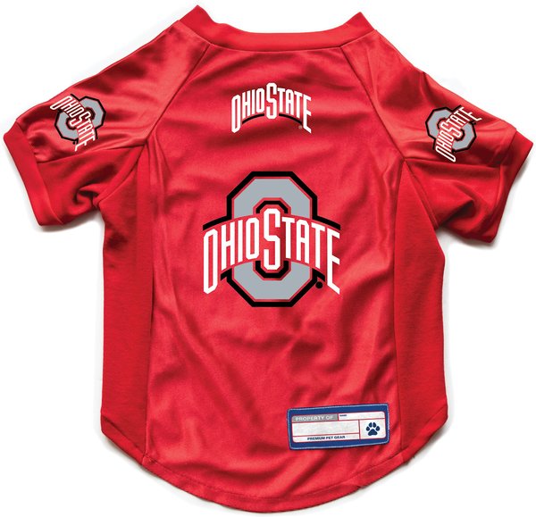 Littlearth NCAA Stretch Dog & Cat Jersey, Ohio State Buckeyes, Small slide 1 of 7