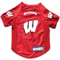Littlearth NCAA Stretch Dog & Cat Jersey, Wisconsin Badgers, Small