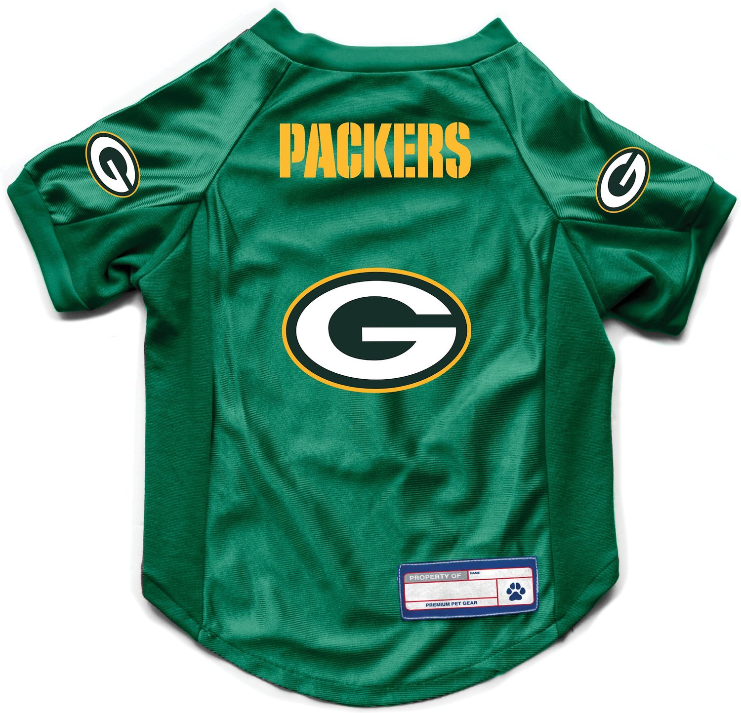 LITTLEARTH NFL Stretch Dog & Cat Jersey, Green Bay Packers, Large 