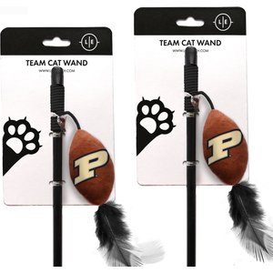 Littlearth NCAA Licensed Teaser Wand Cat Toy, 2 count, Purdue Boilermakers