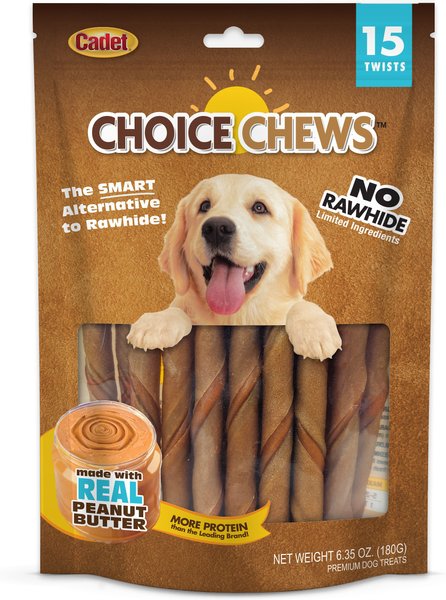 Cadet Choice Chews Peanut Butter Flavor Dog Treats, 15 count slide 1 of 7
