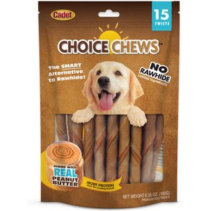 Cadet Choice Chews Peanut Butter Flavor Dog Treats, 15 count