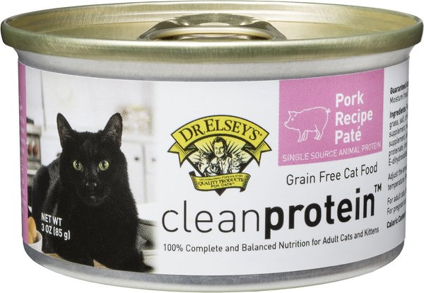 Discontinued DR. ELSEY S cleanprotein Grain Free Pork Recipe Wet Cat Food 3 oz can case of 18 Chewy