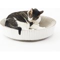 Katris Pre-Assembled Nest Scratcher Lounge Cat Bed, White, Medium