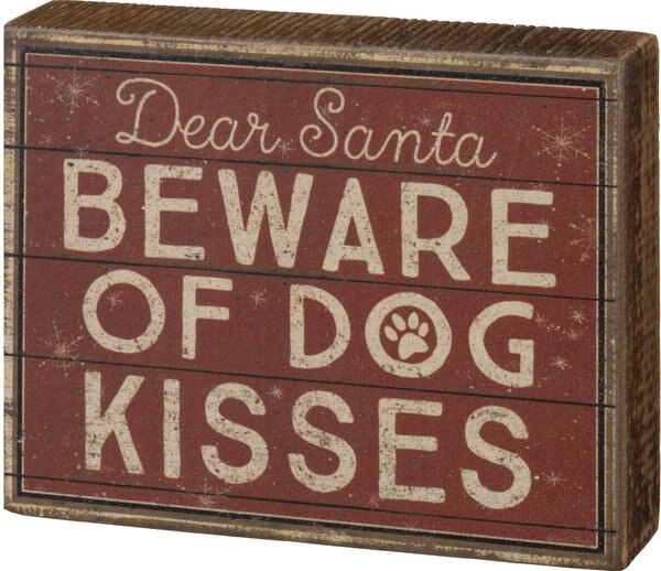 Primitives By Kathy "Dog Kisses" Block Sign slide 1 of 1