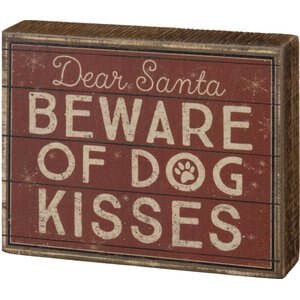 Primitives By Kathy "Dog Kisses" Block Sign