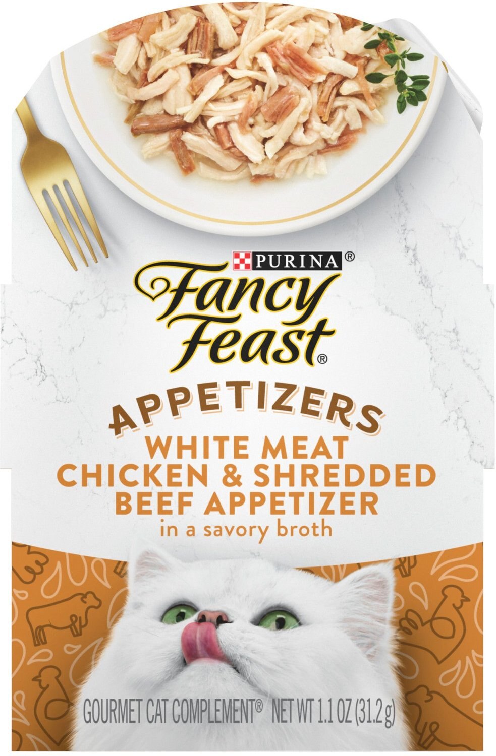 FANCY FEAST Appetizers Grain Free White Meat Chicken Shredded Beef fancy-feast-appetizers-grain-free-white-meat-chicken-shredded-beef
