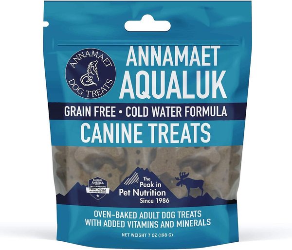 Annamaet Grain-Free Aqualuk Cold Water Formula Dog Treats, 7-oz bag slide 1 of 5