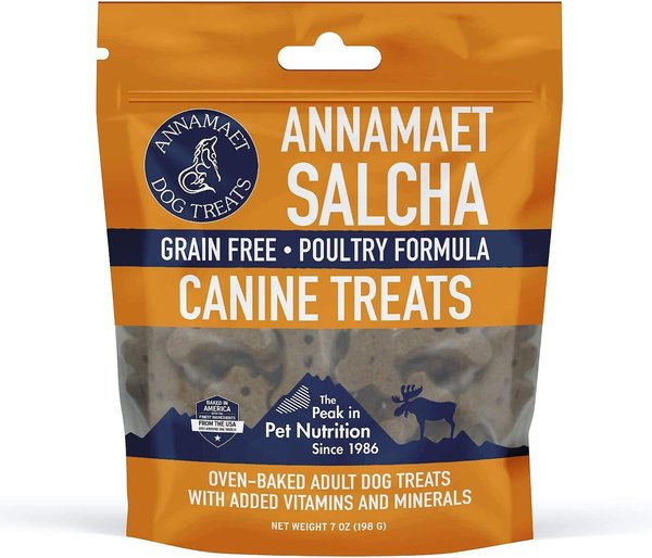 Annamaet Grain-Free Salcha Poulet Formula Dog Treats, 7-oz bag slide 1 of 5