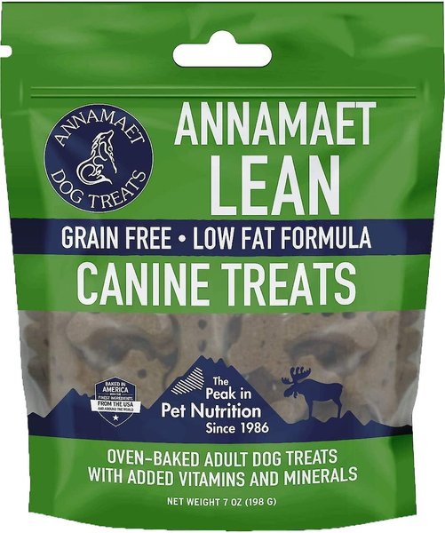 Annamaet Grain-Free Lean Reduced Fat Formula Dog Treats, 7-oz bag slide 1 of 5
