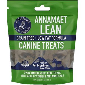Annamaet Grain-Free Lean Reduced Fat Formula Dog Treats, 7-oz bag