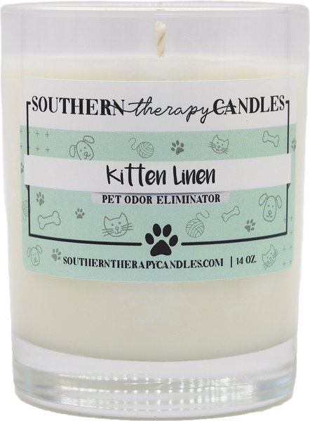 Southern Therapy Candles Kitten Linen Odor Eliminator Candle slide 1 of 2