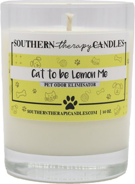 Southern Therapy Candles Cat to be Lemon Me Odor Eliminator Candle slide 1 of 2