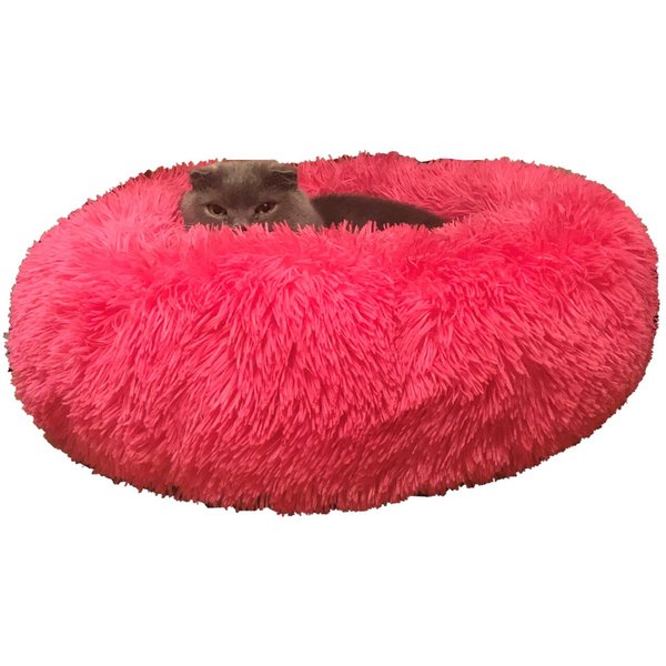 FURHAVEN Plush Ball Pillow Dog Bed w/Removable Cover, Shell, Medium ...