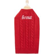 Frisco Personalized Dog & Cat Cable Knitted Sweater