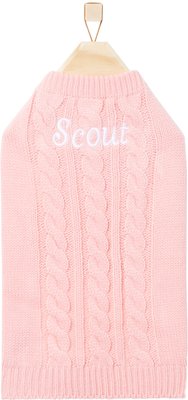 Frisco Personalized Dog & Cat Cable Knitted Sweater, slide 1 of 1