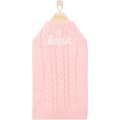 Frisco Personalized Dog & Cat Cable Knitted Sweater, Medium, Light Pink