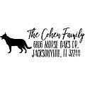 904 Custom Self-Inking Personalized Dog Address Stamp, German Shepherd